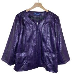 Susan Graver Women’s Faux Snakeskin Blazer Size Medium New With Tags